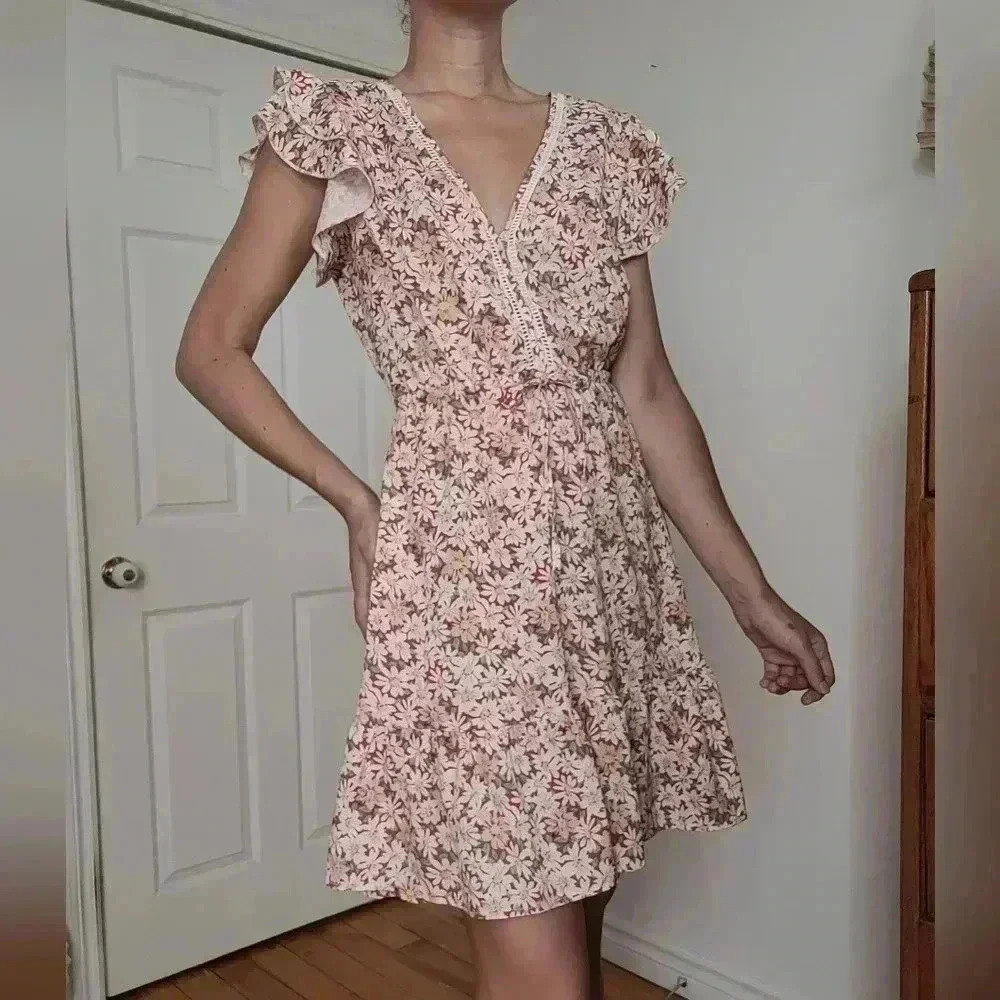 WOMANCE FLORAL PRINT COQUETTE GIRL RUFFLE DRESS